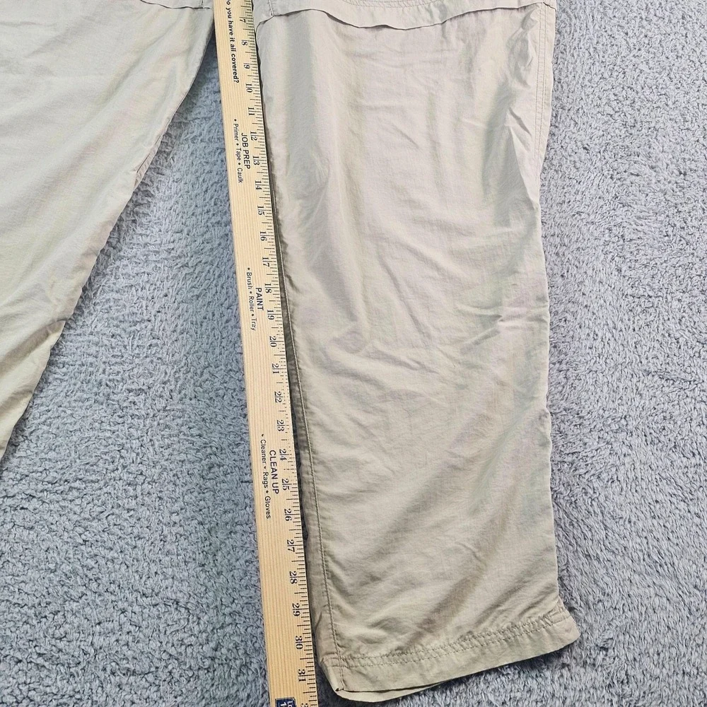 REI Pants Mens 36x32 Beige Nylon Convertible Cargo Hiking Outdoor Travel
